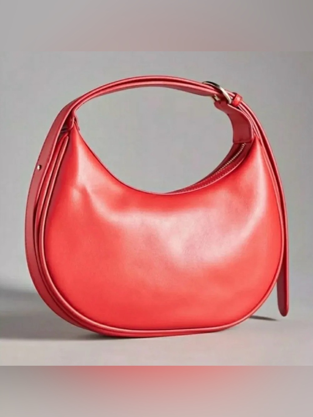Anthropologie The Brea Faux Leather Shoulder Crescent bag